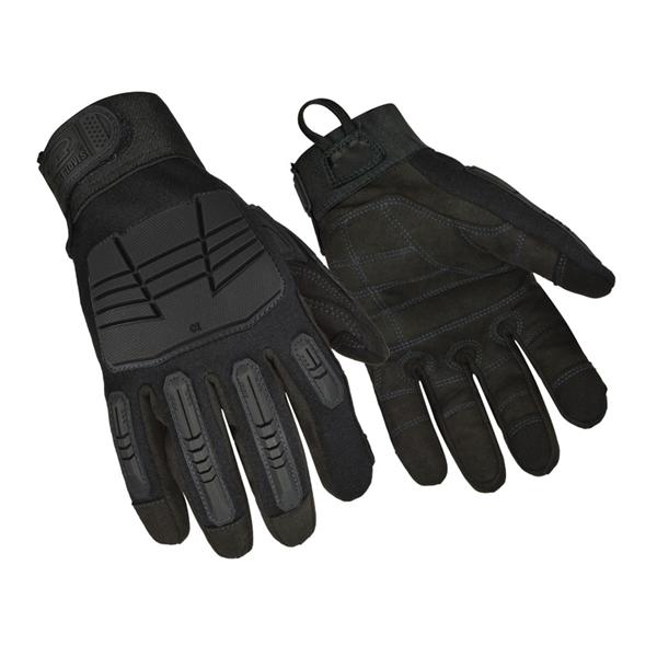 Synthetic Leather / Kevlar / Flexible Thermoplastic Rubber Impact Gloves XL Blk