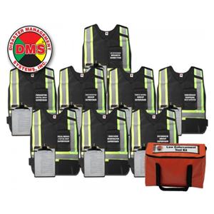 Law Enforcement Vest Black/Yellow Adult