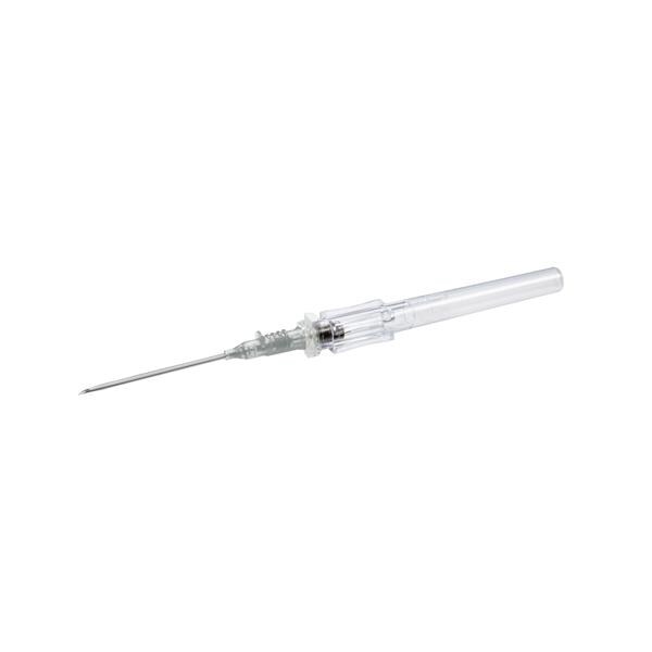 TrueSafe Blood Control IV Catheter Push Button 16 Gauge 1.16" Gray 50/Bx