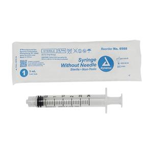 Luer Lock Syringe 3cc Translucent Low Dead Space 100/Bx, 10 BX/CA