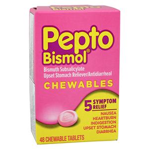 Pepto-Bismol Tablets 262mg 48/Bx, 24 BX/CA
