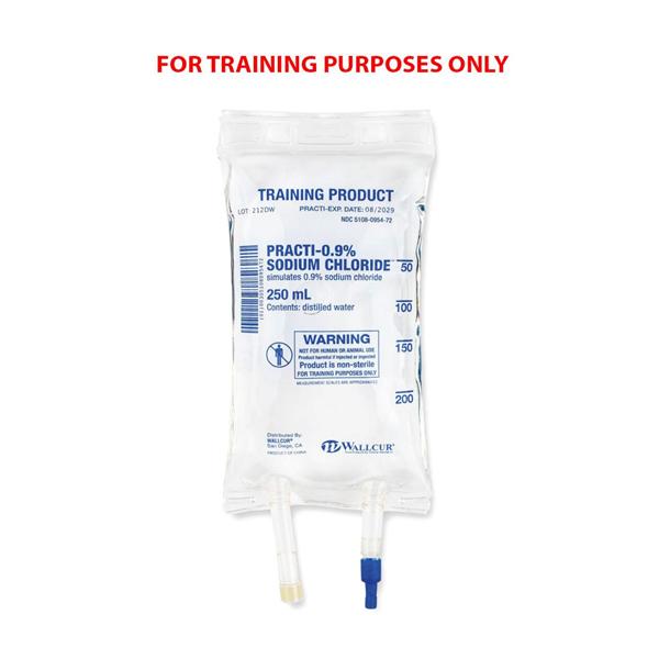 Practi-0.9% Sodium Chloride Simulated Medication Bag