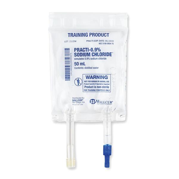 Practi-0.9% Sodium Chloride Simulated Medication Bag