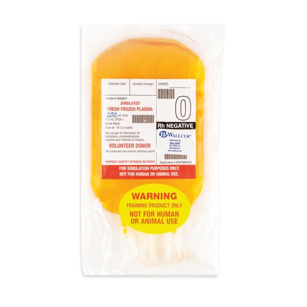 Practi-Fresh Frozen Plasma O-Negative Simulated Medication Bag