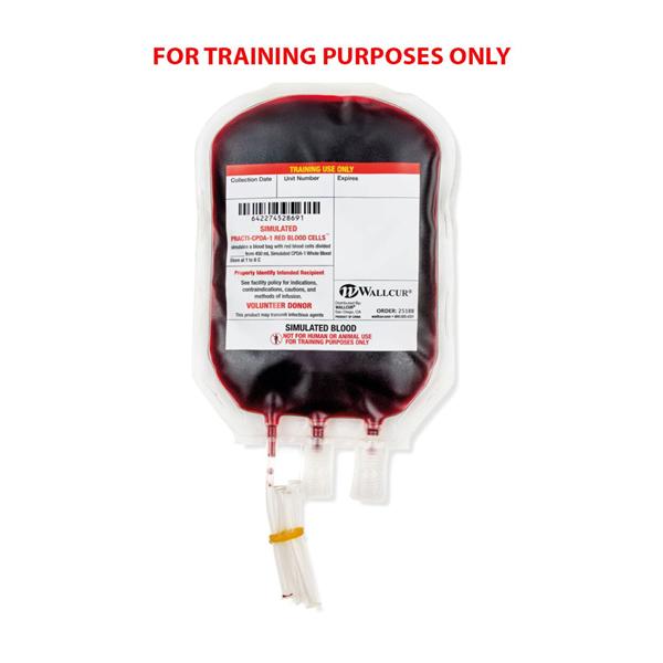 Practi-Blood Bag Simulated Medication Ea
