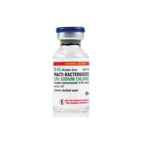 Practi-Bacteriostatic Sodium Chloride 0.9% Simulated Medication 30/Pk