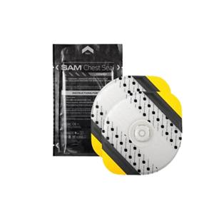 SAM Hydrogel Chest Seal Combo Pack Sterile Oval Adhesive Adherent LF, 50 PK/CA