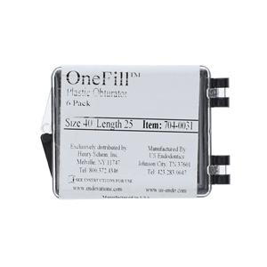 OneFill Obturators 25 mm Size 40 Plastic Black 6/Pk