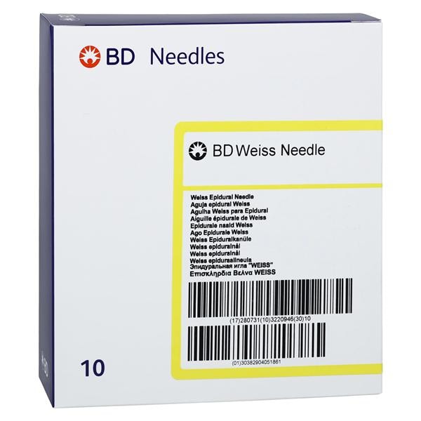 Perisafe Weiss Tuohy Epidural Needle 20g 3-1/2" Sterile, 5 BX/CA