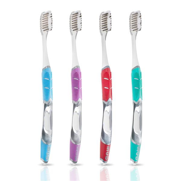 GUM Technique Enamel Clean Toothbrush Adult 31 Tuft Compact Soft 4 Colors 12/Pk