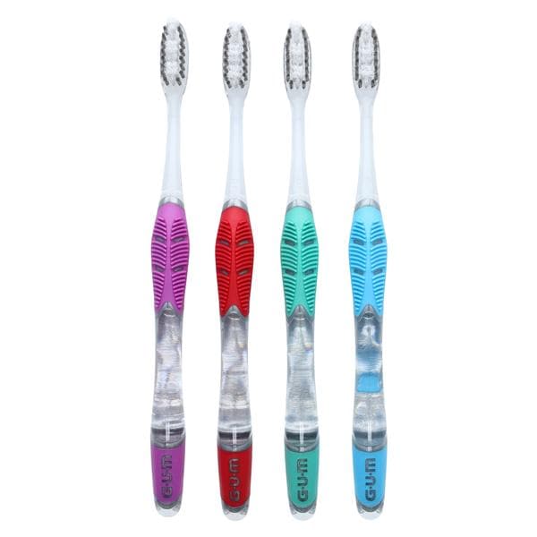 GUM Technique Enamel Clean Toothbrush Adult 31 Tuft Compact Soft 4 Colors 12/Pk