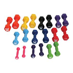 CanDo Weight Dumbbell 1-5lb Cast Iron/Vinyl Coated Assorted Colors
