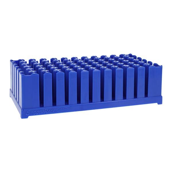 Smoothrack Tube Rack Silicone 9-1/2x5-2-2/5" 10-16mm 72 Place Blu...