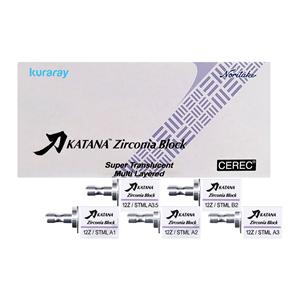 KATANA Zirconia STML Multi Layered Milling Blocks Spr Trns 12Z B3 f/ CRC 2/Bx