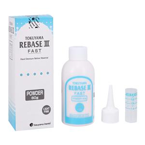 Rebase III Reline Material Rebase Repair Heat Cure Light Pink 80Gm/Bt