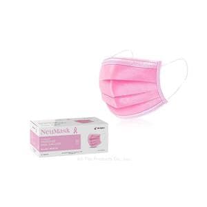 Earloop Face Mask ASTM Level 2 Pink Adult 50/Bx