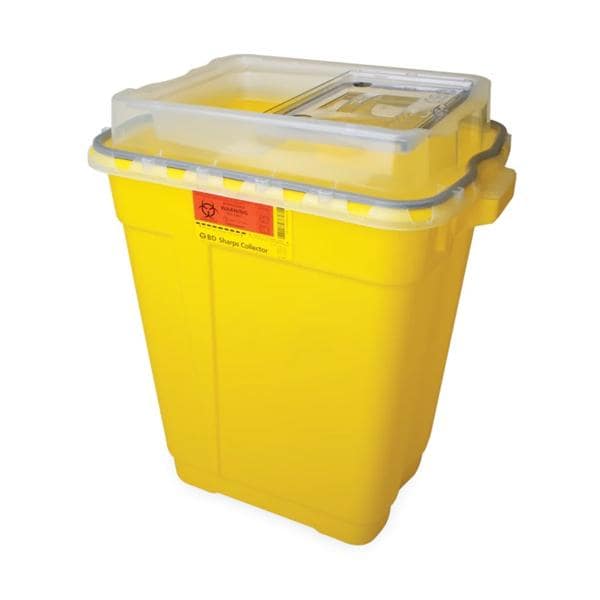 Chemotherapy Sharps Container 19gal Yellow 26.25x20x14.75" Hinge...
