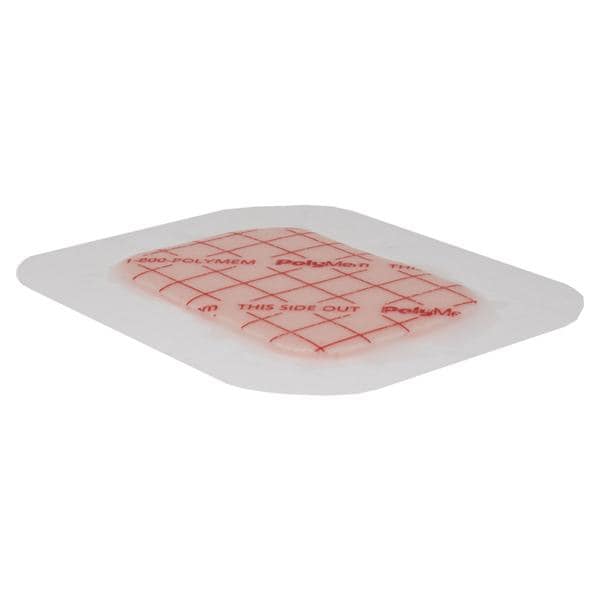 PolyMem Hydrophilic QuadraFoam/Film Island Dressing 4x5" Sterile Non-Adherent LF, 4 BX/CA