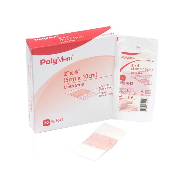 PolyMem Hydrophilic QuadraFoam Dressing 2x4" Sterile Strip Adhesi...