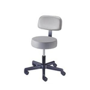 Stool Exam Value Plus Casters Adjustable Backrest 4" Poly-Foam Cu...