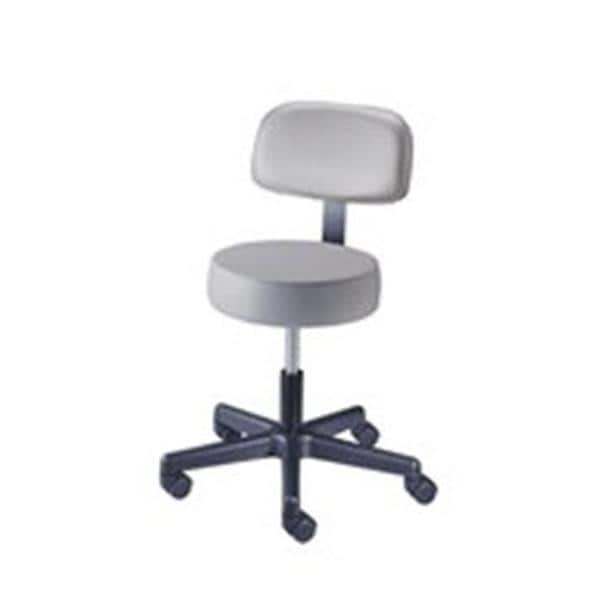 Stool Exam Value Plus Casters Adjustable Backrest 4" Poly-Foam Cu...