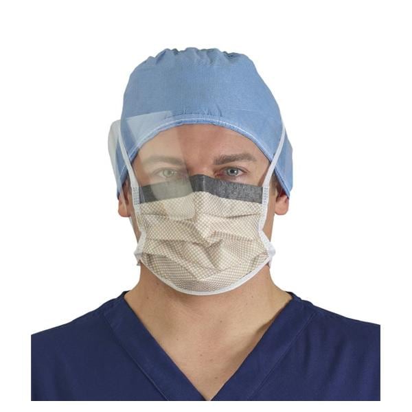 FluidShield Surgical Combination Mask / Shield Orange / Blue / Cl...