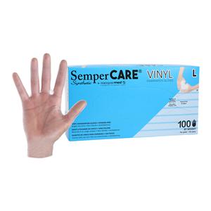 Sempercare Vinyl Exam Gloves Large Cream Non-Sterile, 10 BX/CA