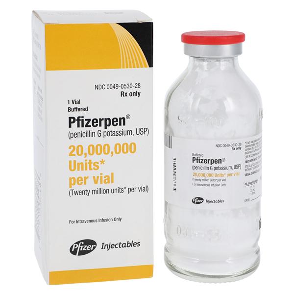 Pfizerpen Injection 20MU/vl Powder Vial Each, 25 EA/CA