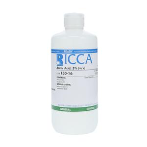 Acetic Acid Chemical 5% 500mL Each