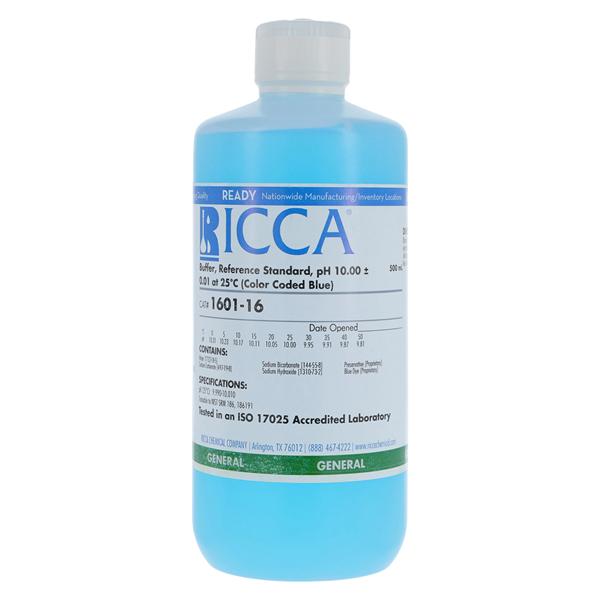 Reference Buffer Blue pH 10.0 16oz Each