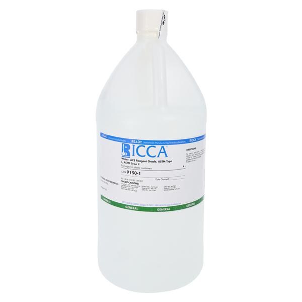 Deionized Water 4L Cubitainer 4 liter