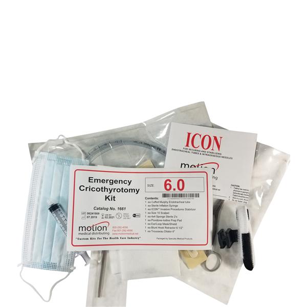 Kit Cricothyrotomy 6.0mm With ET Tube 6.0mm/Inflation Syringe 10m...