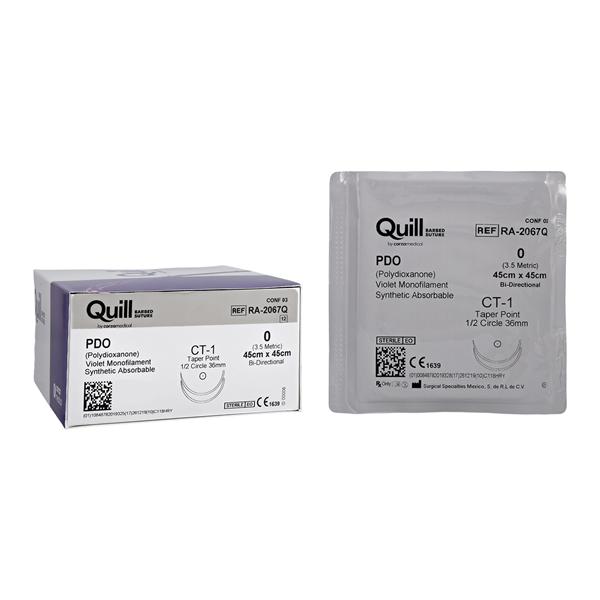 Quill Knotless Tissue Closure Device Suture Polydioxanone Monofil...