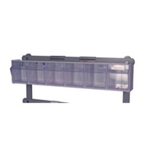 Classic Tilt Bin Clear Plastic With Rail Clips Ea