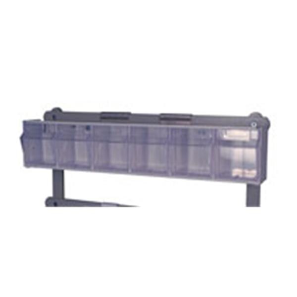 Classic Tilt Bin Clear Plastic With Rail Clips Ea