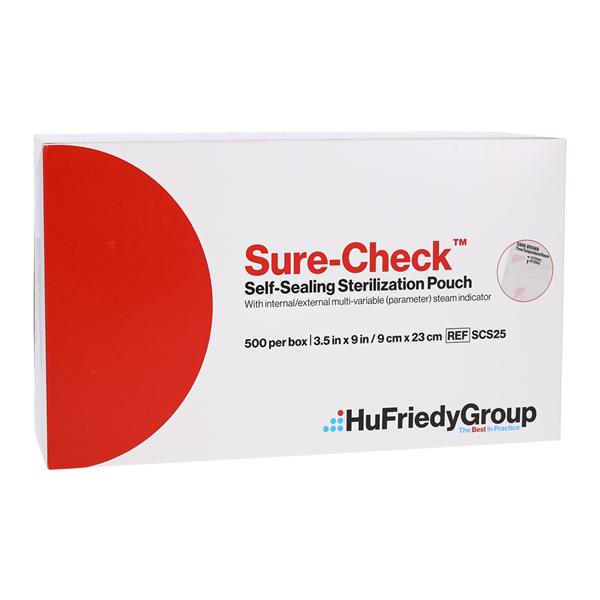 Sure-Check Sterilization Pouch 3.5 in x 9 in Clear Not Made From...