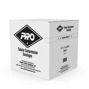 Compression Bandage Elastic 6"x11yd Black Each