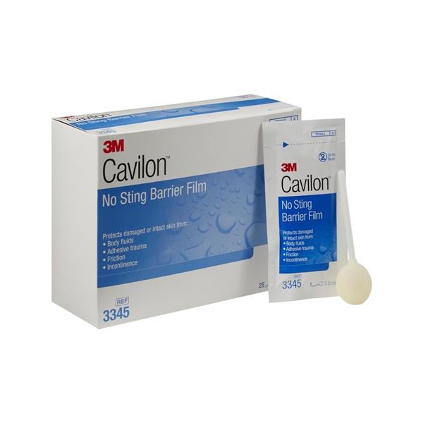 3M Cavilon No Sting Film Barrier Lq 3mL Trans Wnd Skn Hyplrgnc LF Pkt 25/Bx, 4 BX/CA