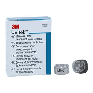 3M™ Unitek™ Crowns Size 2 1st Perm LRM Replacement Crowns 5/Bx