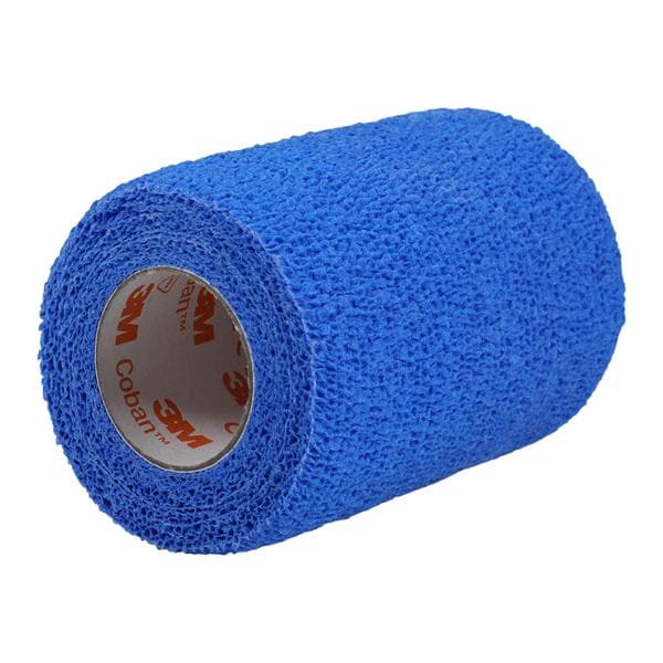 Coban Wrap Bandage Elastic 4"x5yd Blue Non-Sterile 18/Case