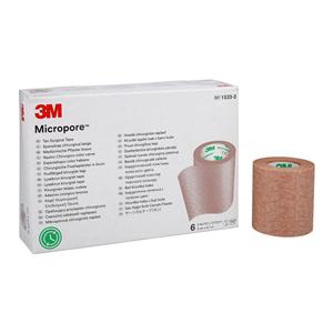 Micropore Surgical Tape Paper 2"x10yd Tan Non-Sterile 6/Bx, 10 BX/CA