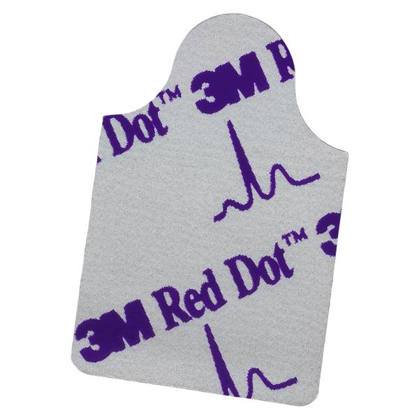Red Dot Electrocardio Electrode Adult 1.2x0.8" Plstc Flm Dsp f/ Rstng EKG 100/Bg