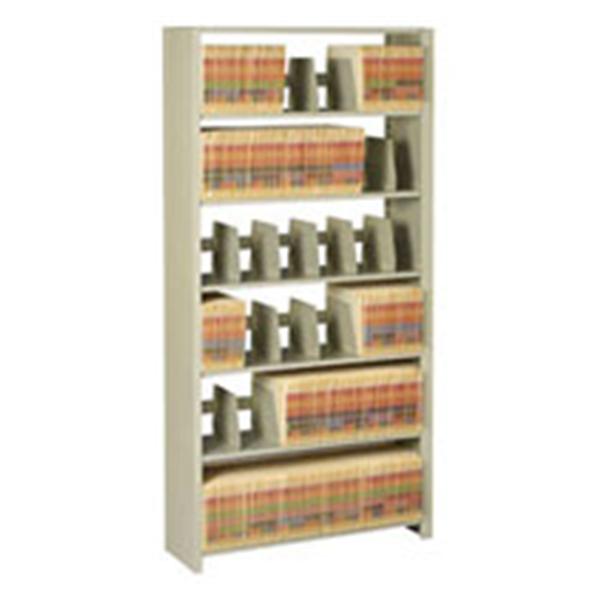 Snap-Together Open Shelving Unit 88 in x 48 in x 12 in Sand Ea