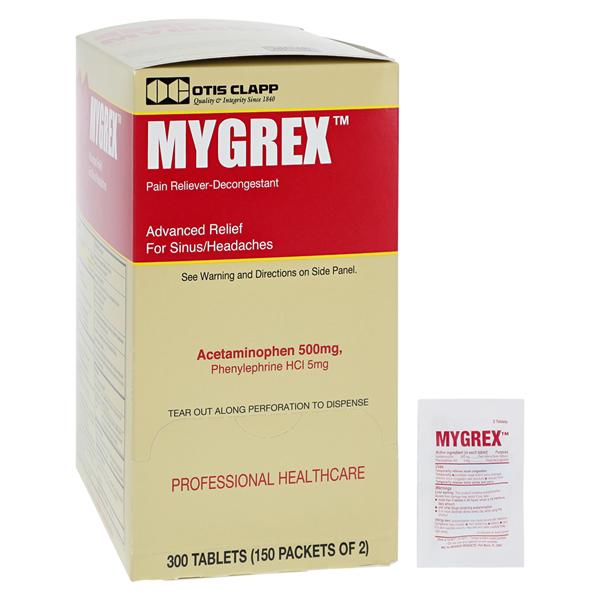 Mygrex Pain Reliever Tablets 500/5mg Unit Dose 2x150/Box