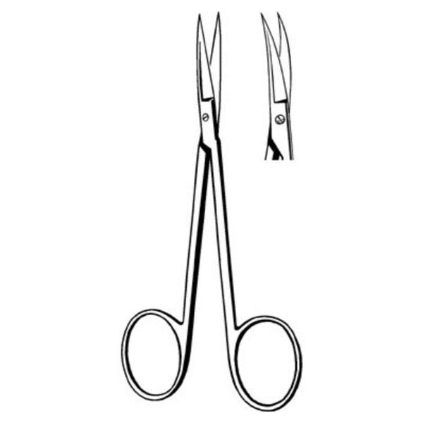 Econo Iris Surgical Scissors Curved 3-1/2" Stainless Steel NS Disp 12/Bx