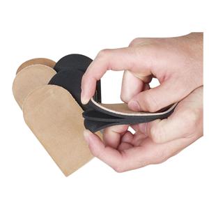 Peel-Away Wedge Insert Heel Leather/Rubber 2x4.25" Small