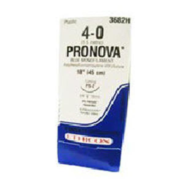Pronova Suture 6-0 1x30" Polyvinylidene Fluoride Monofilament C-1/C-1 Blue 36/Bx