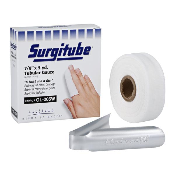 Surgitube Gauze Bandage Cotton .88"x5yd White Non-Sterile Rl, 12...