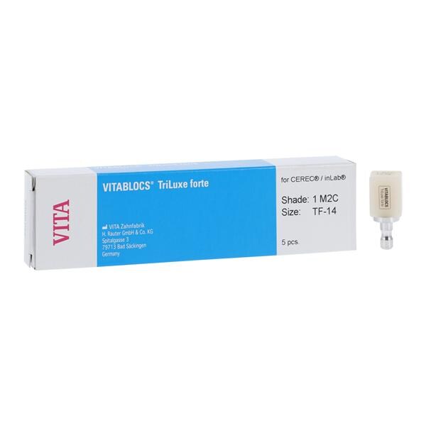 VITABLOCS TriLuxe forte Milling Blocks TF-14/12 1M2C For CEREC 5/Pkg