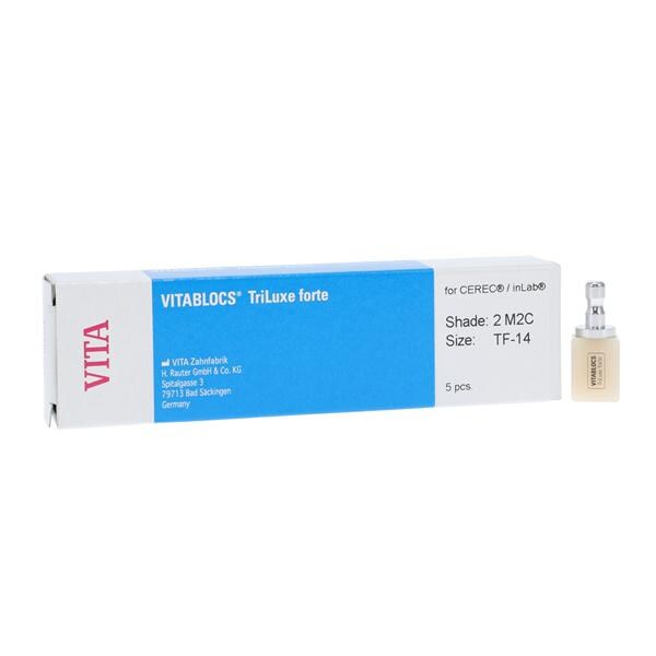 VITABLOCS TriLuxe forte Milling Blocks TF-14/12 2M2C For CEREC 5/Pkg